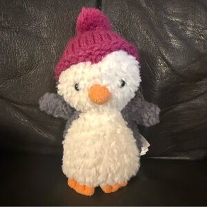 Jellycat Wee Winter Penguin Plush Toy W/Knit Hat Retired